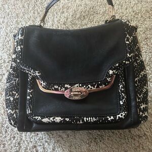 Coach Black and White Satchel